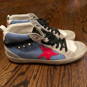 Golden Goose Mid Star Blue Sneakers - size 38, hardly worn